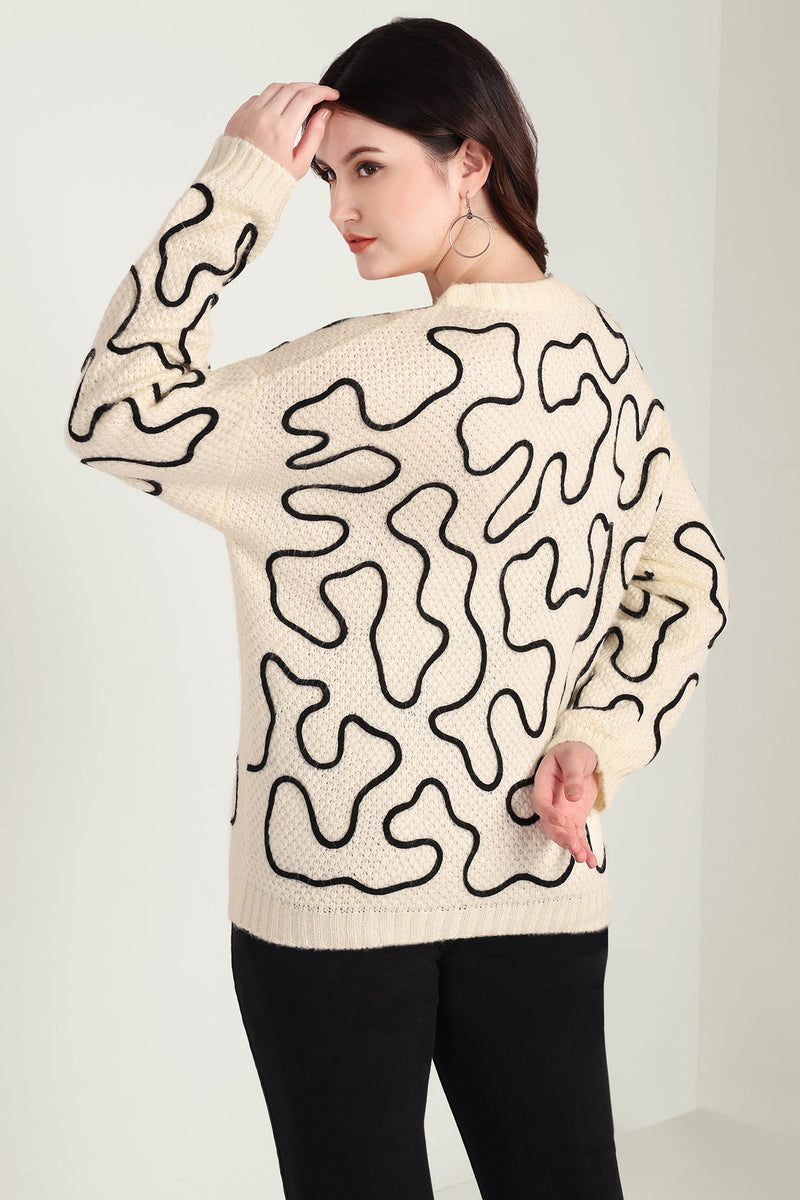Twist of West Knitted Sweater in Canyon White - Myra USA
