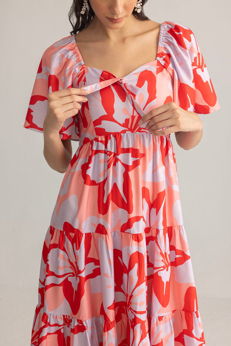 Kiss in Bloom Mini Dress in Lilac Frost