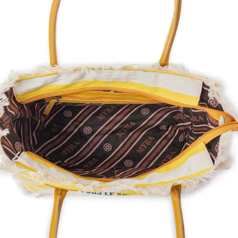 Saint Tropez Tote Bag In Yellow & White