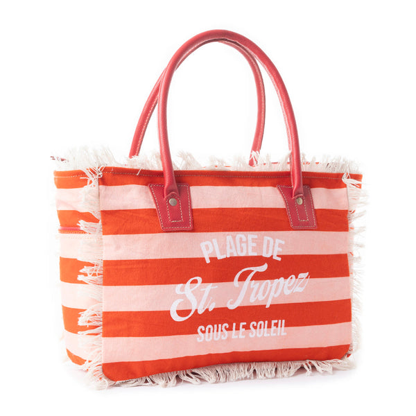 Saint Tropez Tote Bag In Red