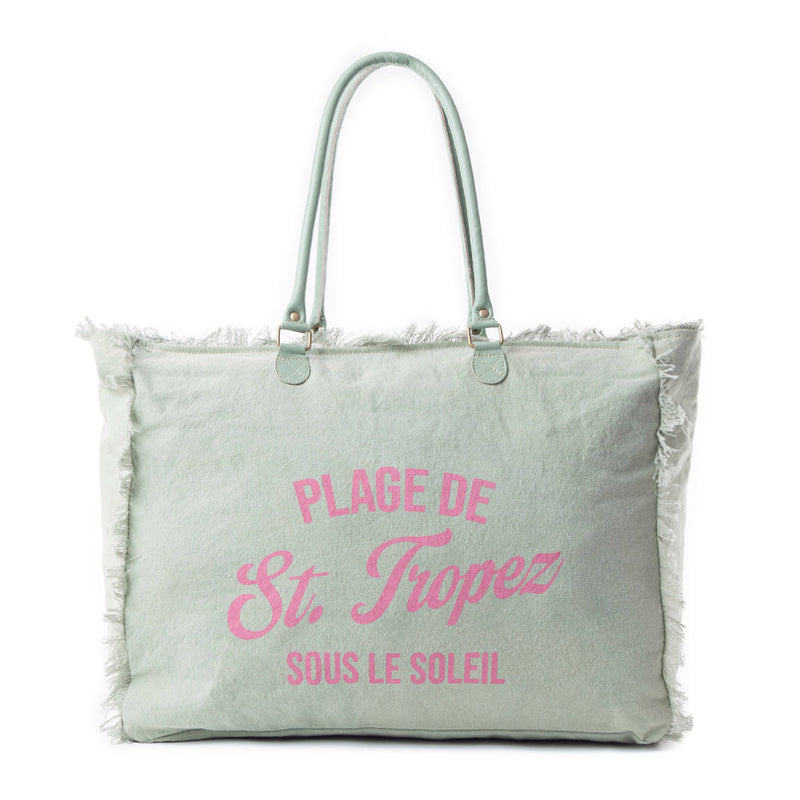 Saint Tropez Weekender Bag In Light Green