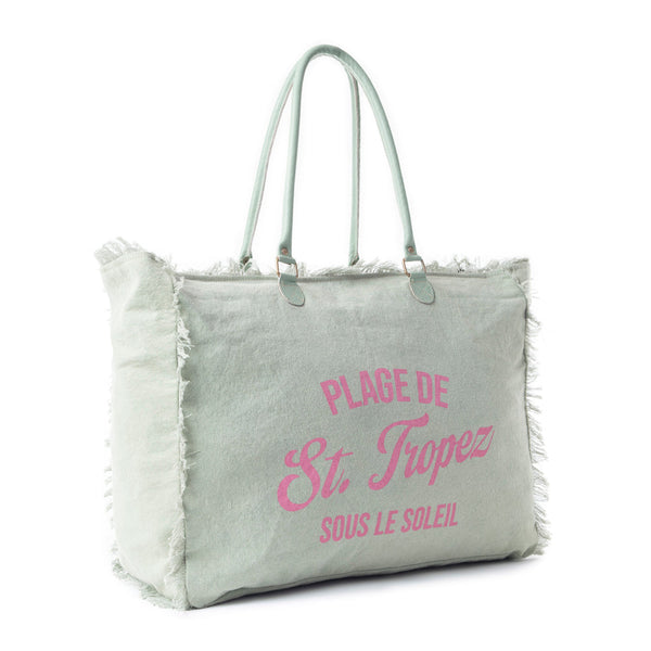 Saint Tropez Weekender Bag In Light Green