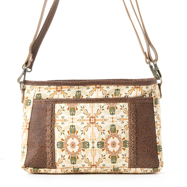 Wildflower Scroll Crossbody Bag in Heritage Beige