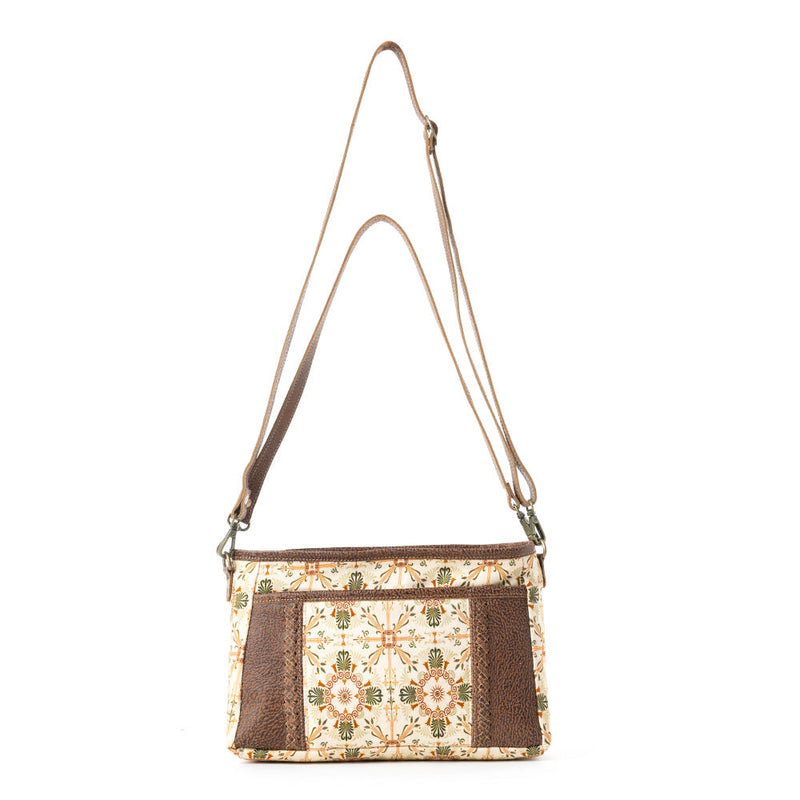Wildflower Scroll Crossbody Bag in Heritage Beige