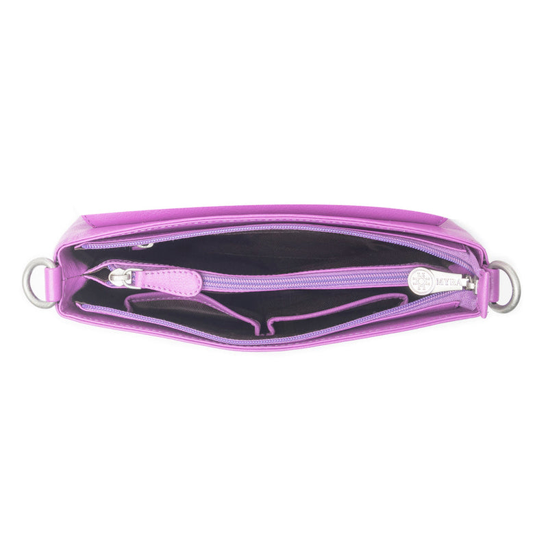 Wild West Fringe Leather Crossbody Bag in Purple