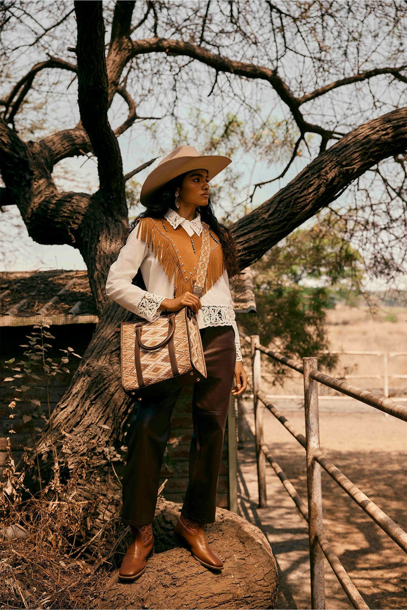 Tribal Legacy Tote Bag In Dark Brown