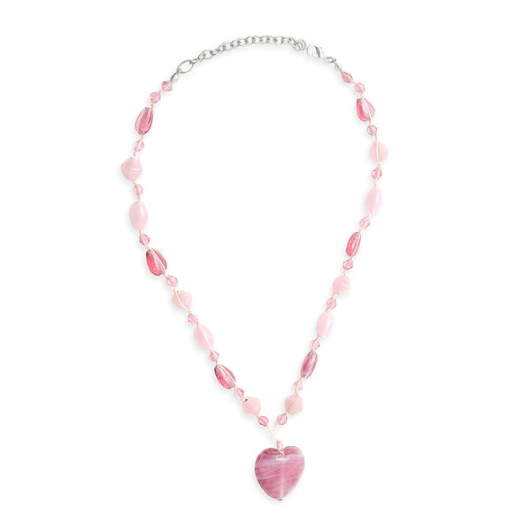 Desert Rose Heart Necklace