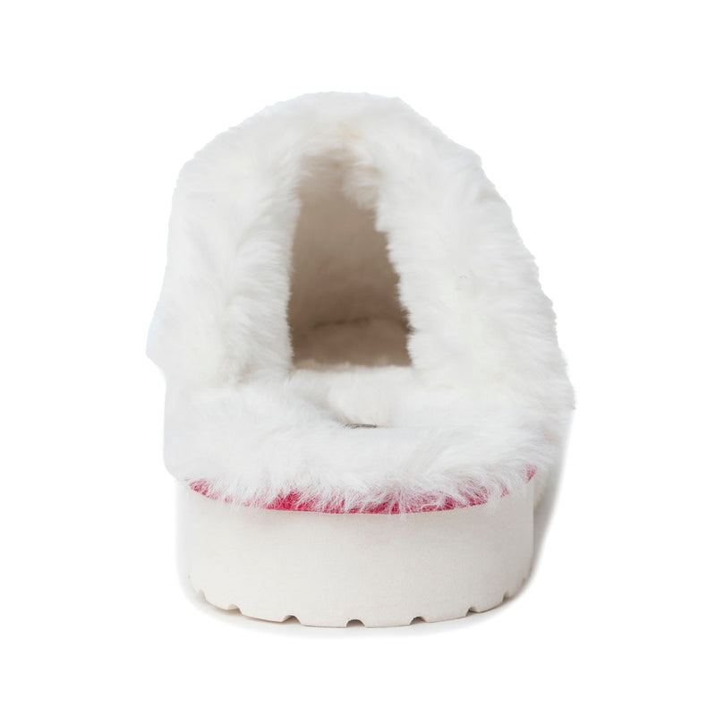 Snowdrift Embossed Leather Slippers in Pink - Myra USA