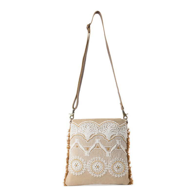 Prairie Lace Shoulder Bag in Cottage White