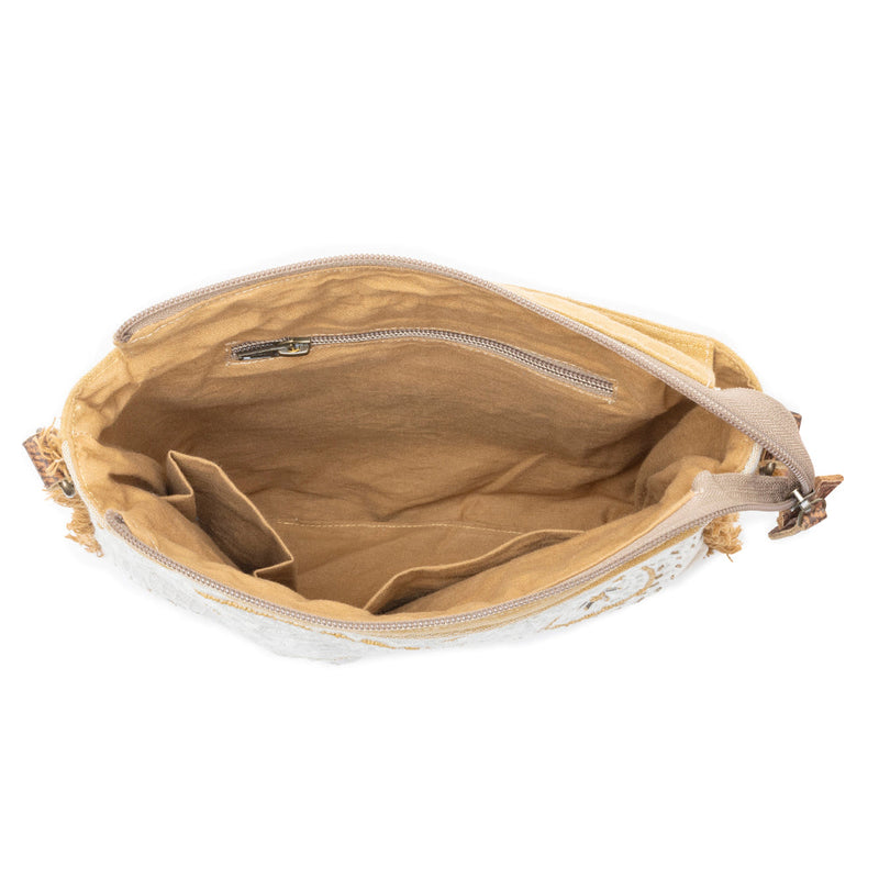 Prairie Lace Shoulder Bag in Cottage White