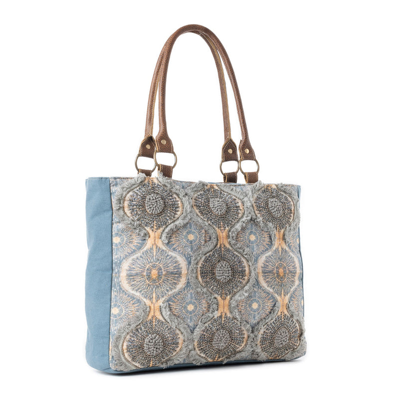 Seabound Mosaic Crossbody Bag in Faded Blue