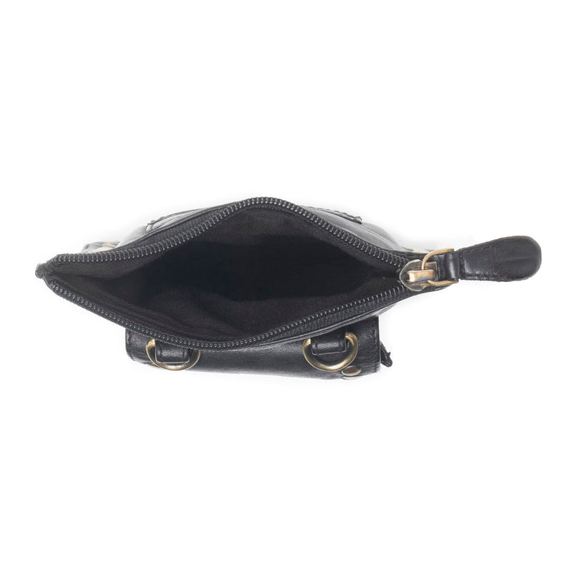 Western Wanderer Leather Bag in Black