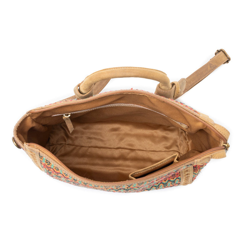 Terracotta Trails Rug Leather Backpack in Desert Sage