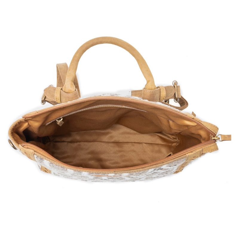 Suzanna Grove Rug Leather Backpack in Sandy White