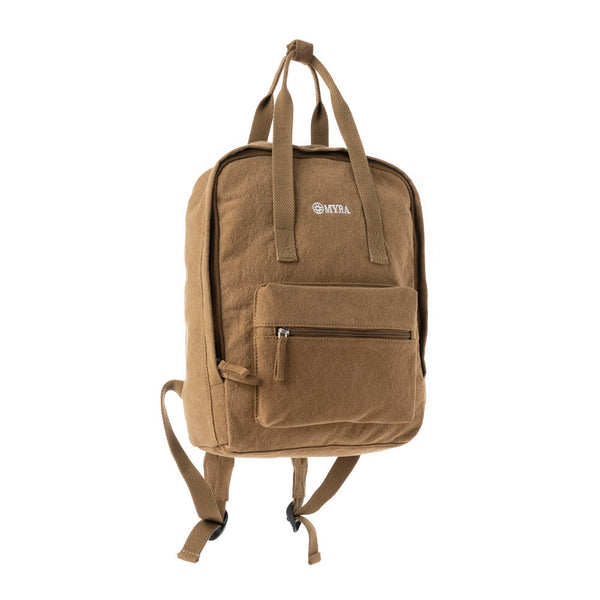 Pioneer Trek Canvas Backpack Bag in Rust Tan