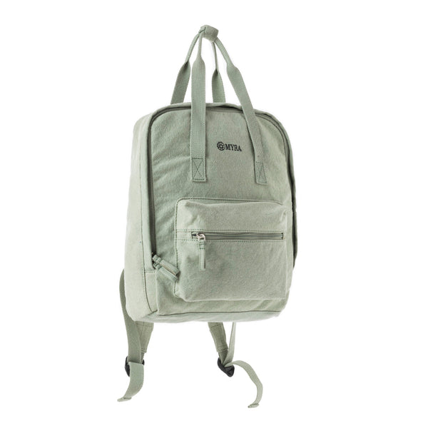 Pioneer Trek Canvas Backpack Bag in Light Green