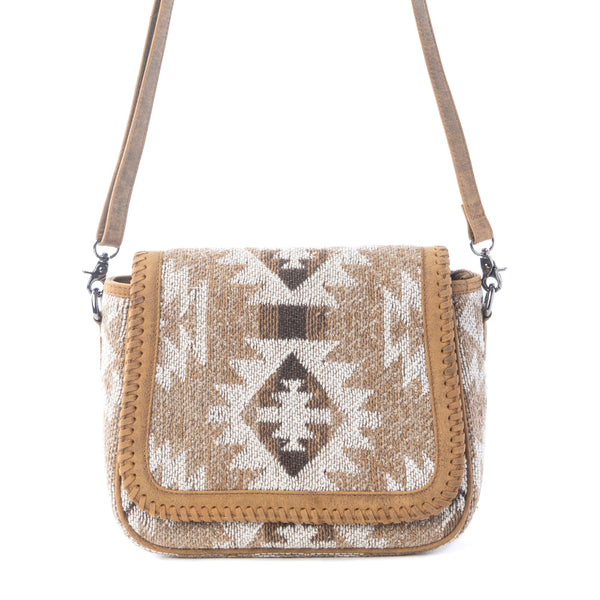 Rising Falcon Woven Shoulder Bag in Prairie Sand
