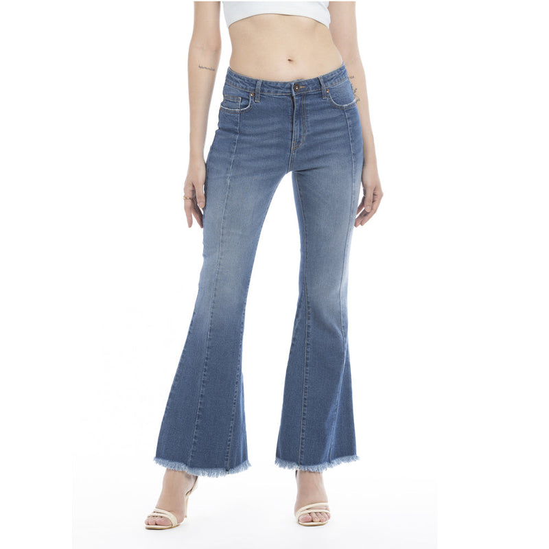 Viviana Length Stitch Accent Flared Leg Jeans - Myra USA