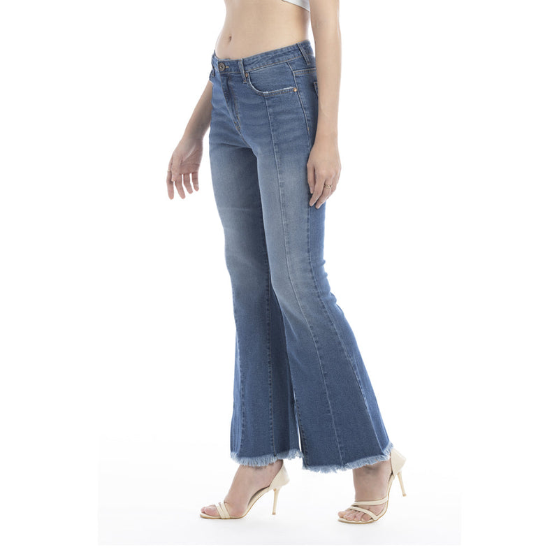 Viviana Length Stitch Accent Flared Leg Jeans - Myra USA