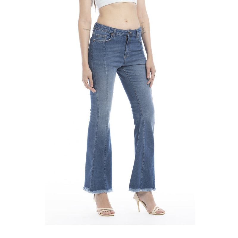 Viviana Length Stitch Accent Flared Leg Jeans - Myra USA