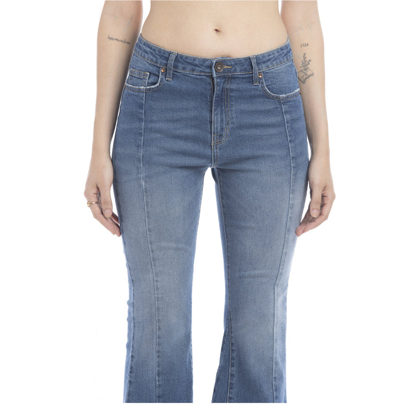 Viviana Length Stitch Accent Flared Leg Jeans - Myra USA